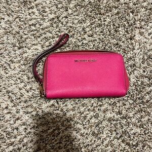 Michael Kors Fuchsia Wristlet Clutch